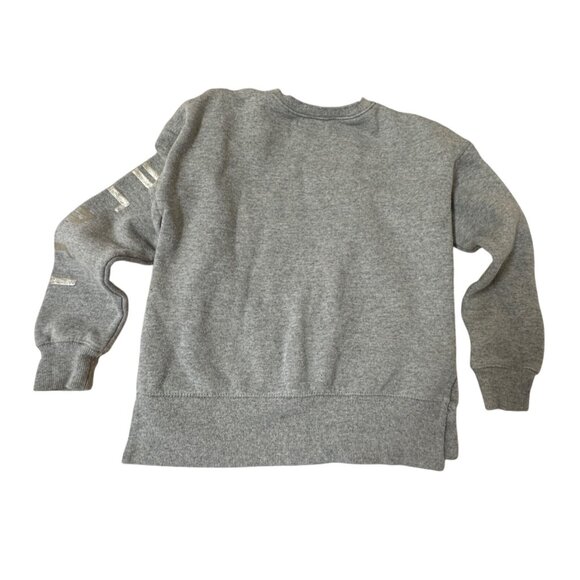 Star Wars Girls Grey Sequin Sweatshirt W/ Rebel Sleeve & Split Hem 6/6X - Picture 2 of 10